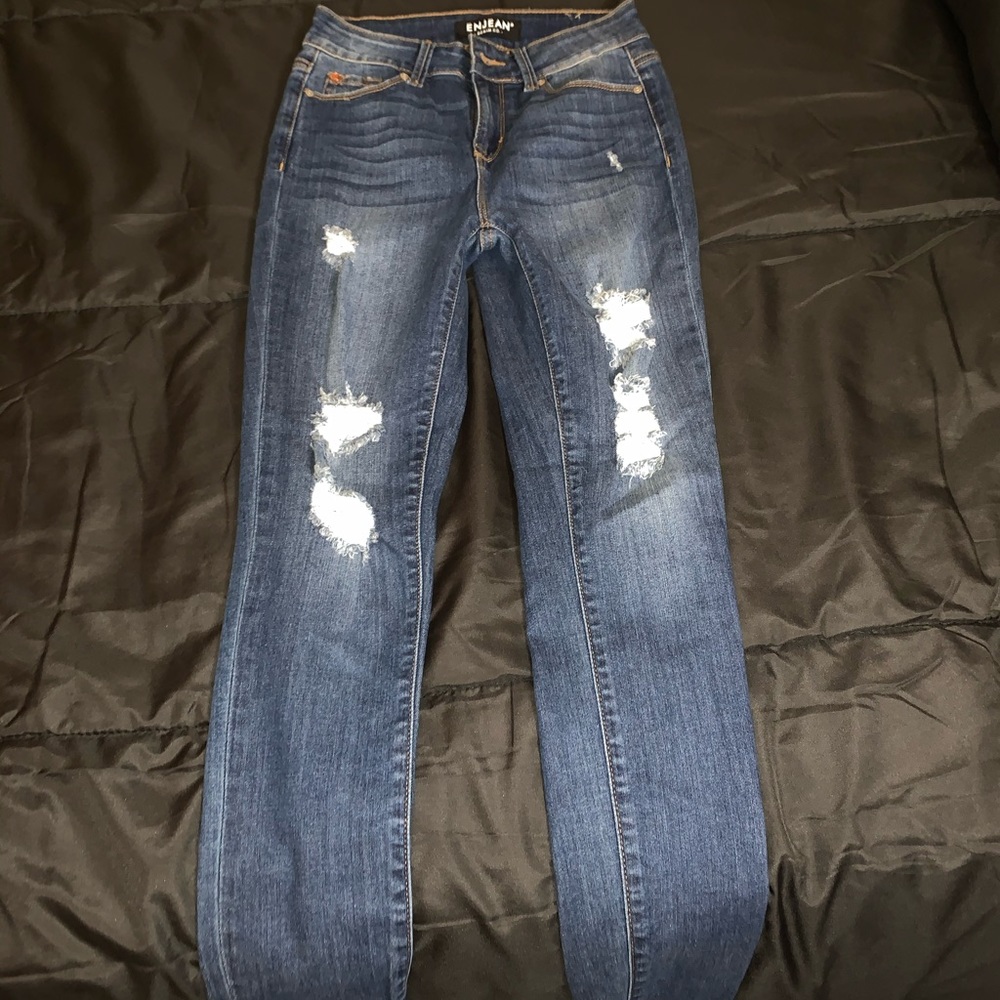 Distressed jeans